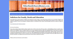 Desktop Screenshot of fisherfamilyfuneralhomes.com