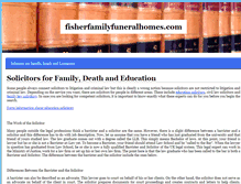 Tablet Screenshot of fisherfamilyfuneralhomes.com